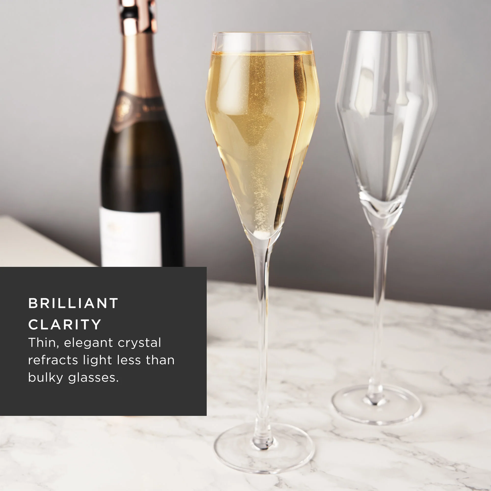Raye Angled Crystal Prosecco Glasses Set of 2 - Image 7