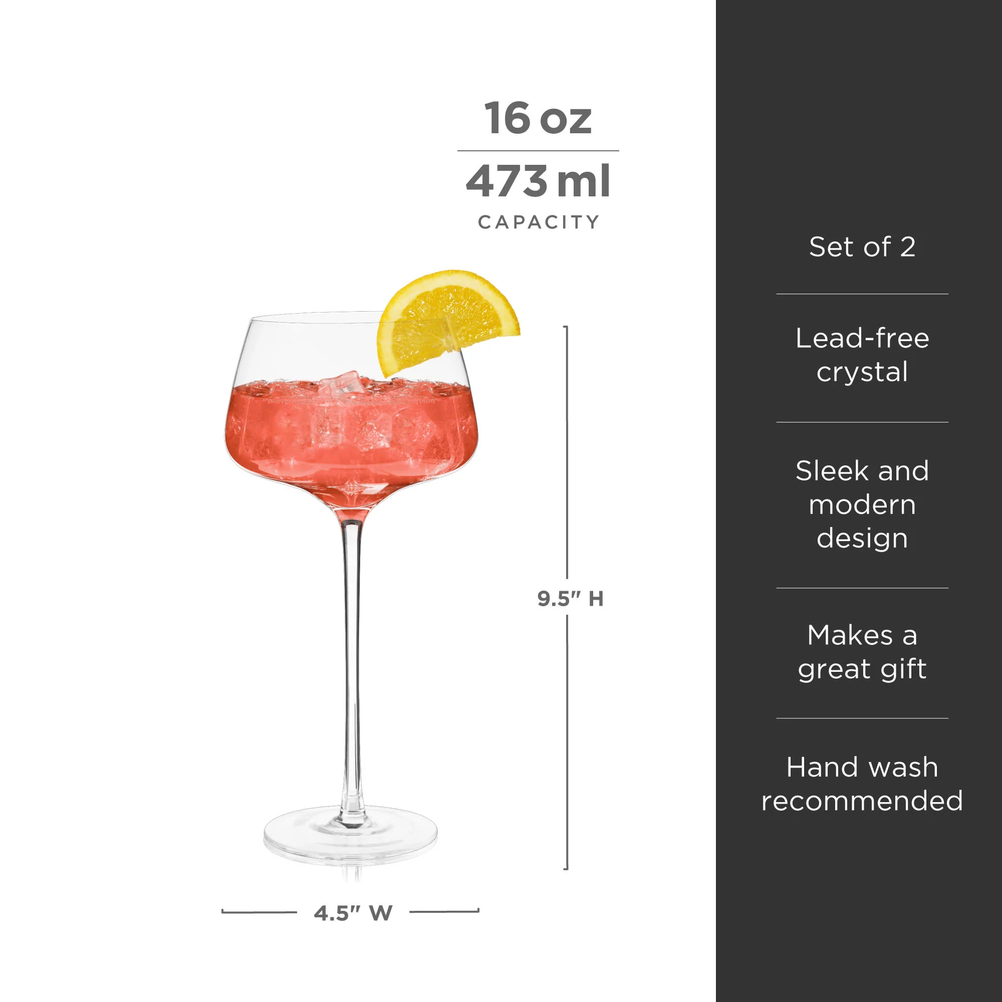 Raye Angled Crystal Amaro Spritz Glasses Set of 2 - Image 6