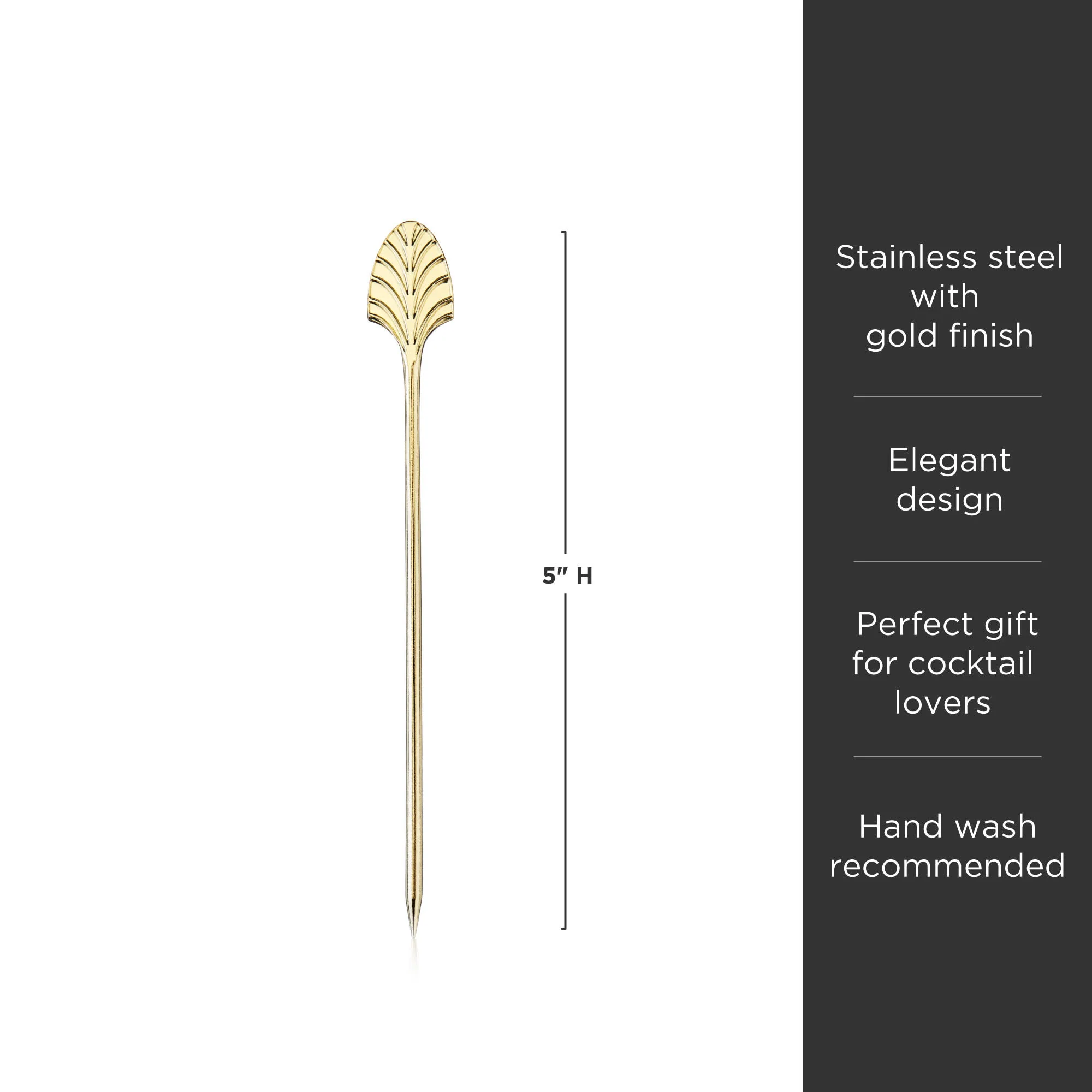 Art Deco Cocktail Picks in Gold Set of 4 - Image 6