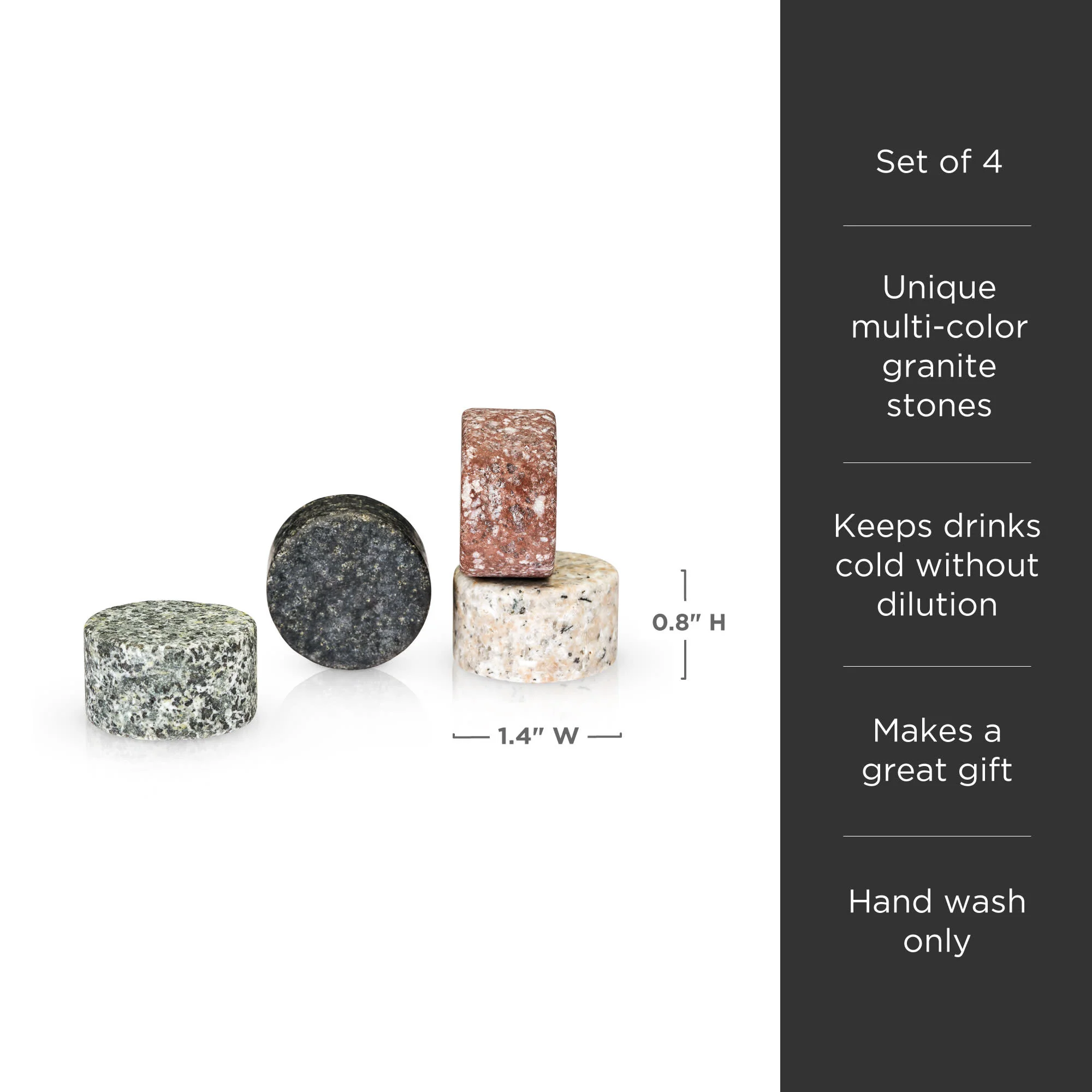 Glacier Rocks Granite Multi-Color Disks Set of 4 - Image 5