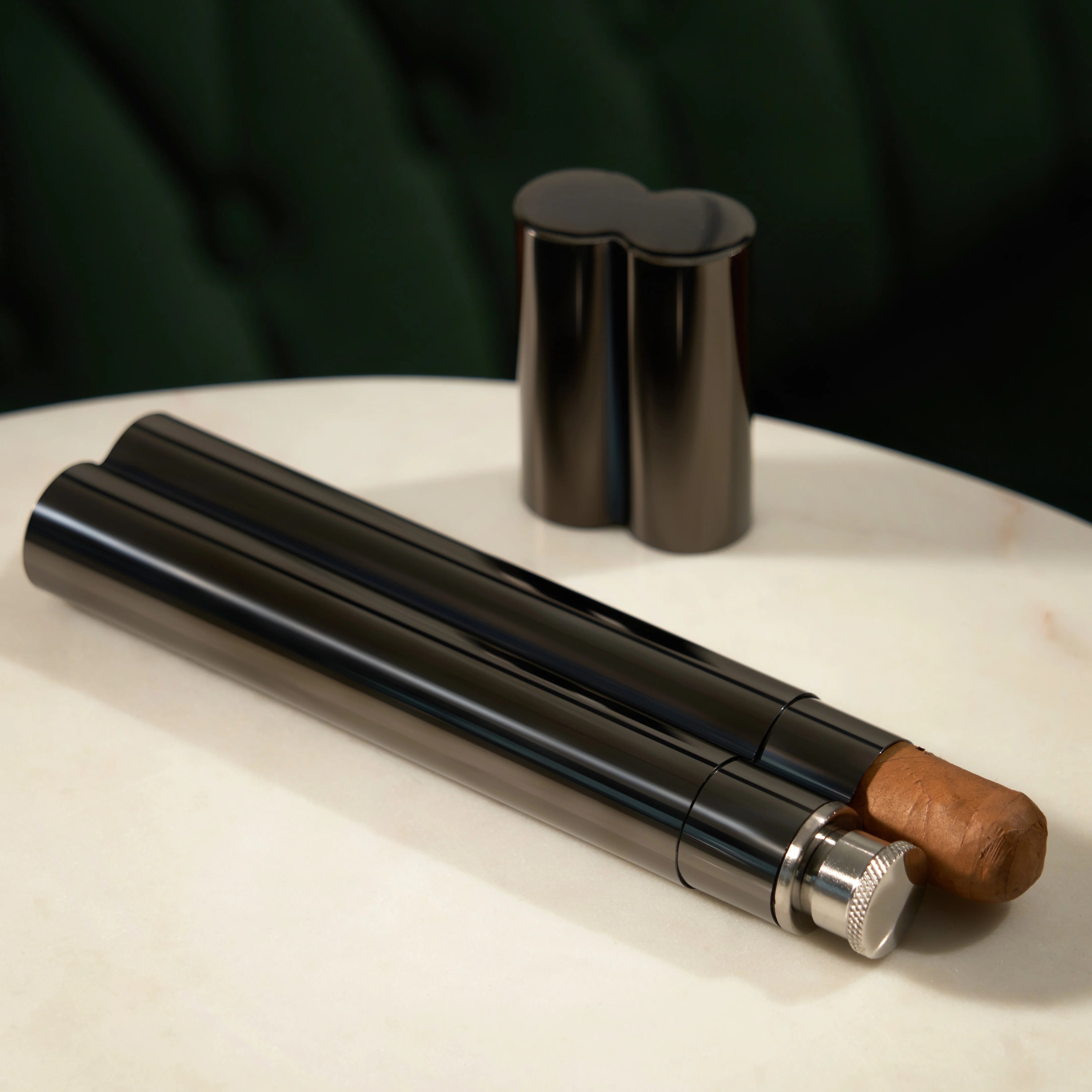 Warren Cigar Holder and Flask - Image 3