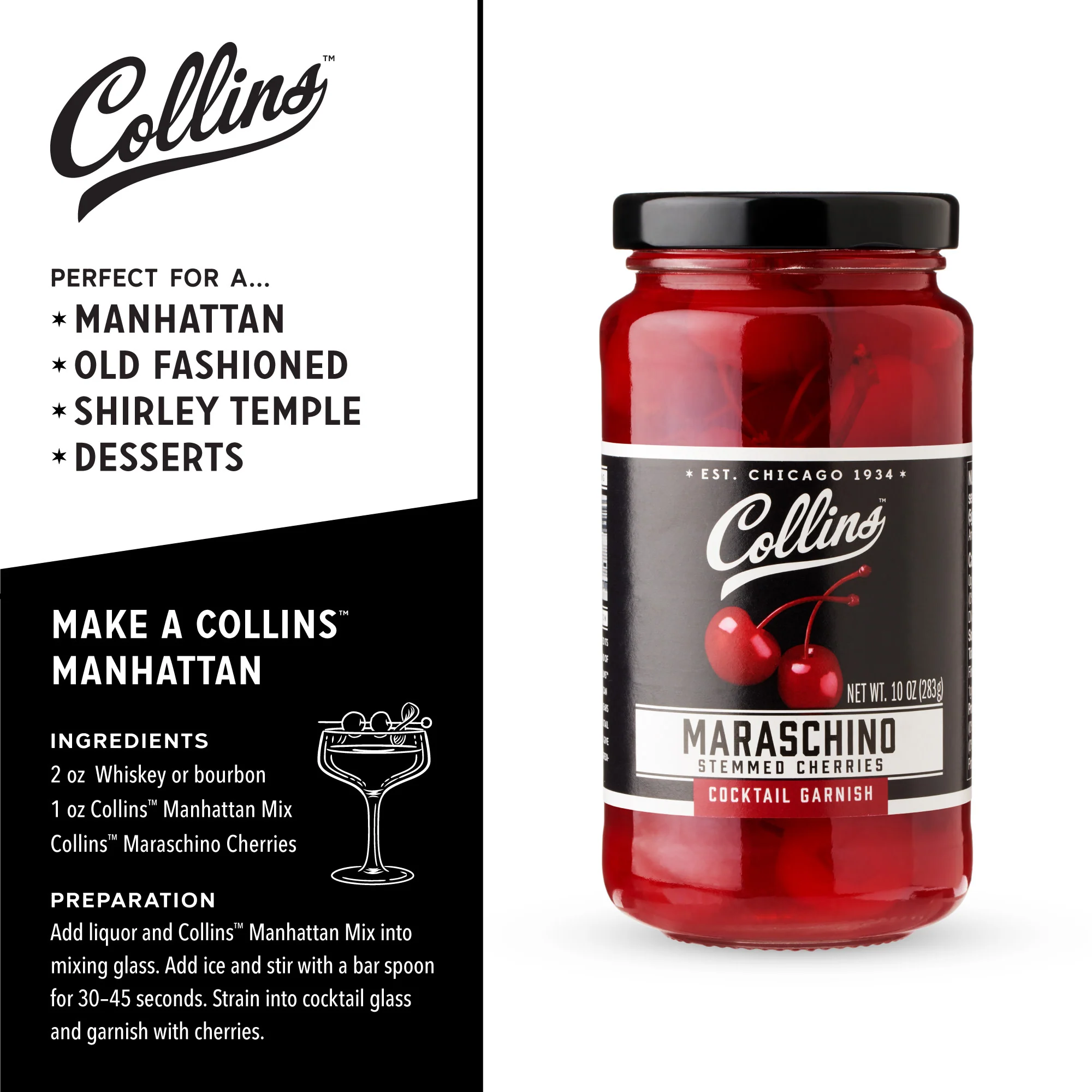 Stemmed Cocktail Cherries 10 oz - Image 4