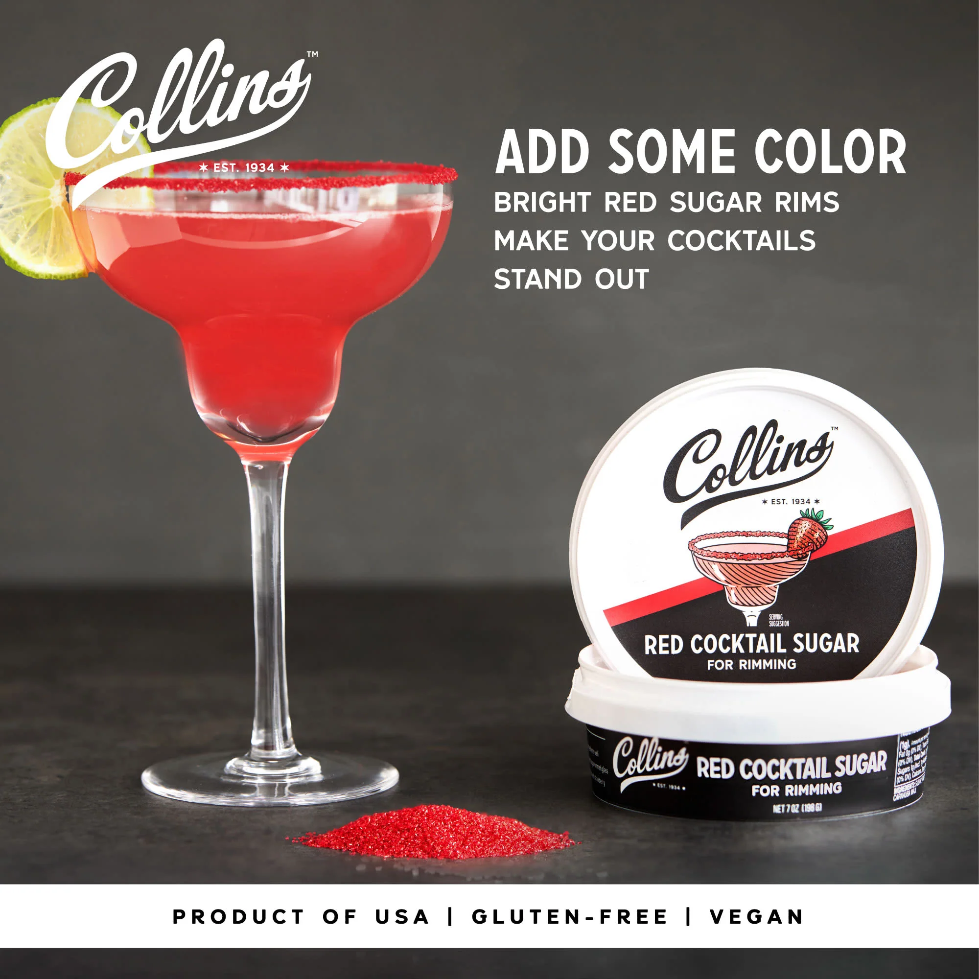 Red Rimming Sugar 7 oz - Image 3
