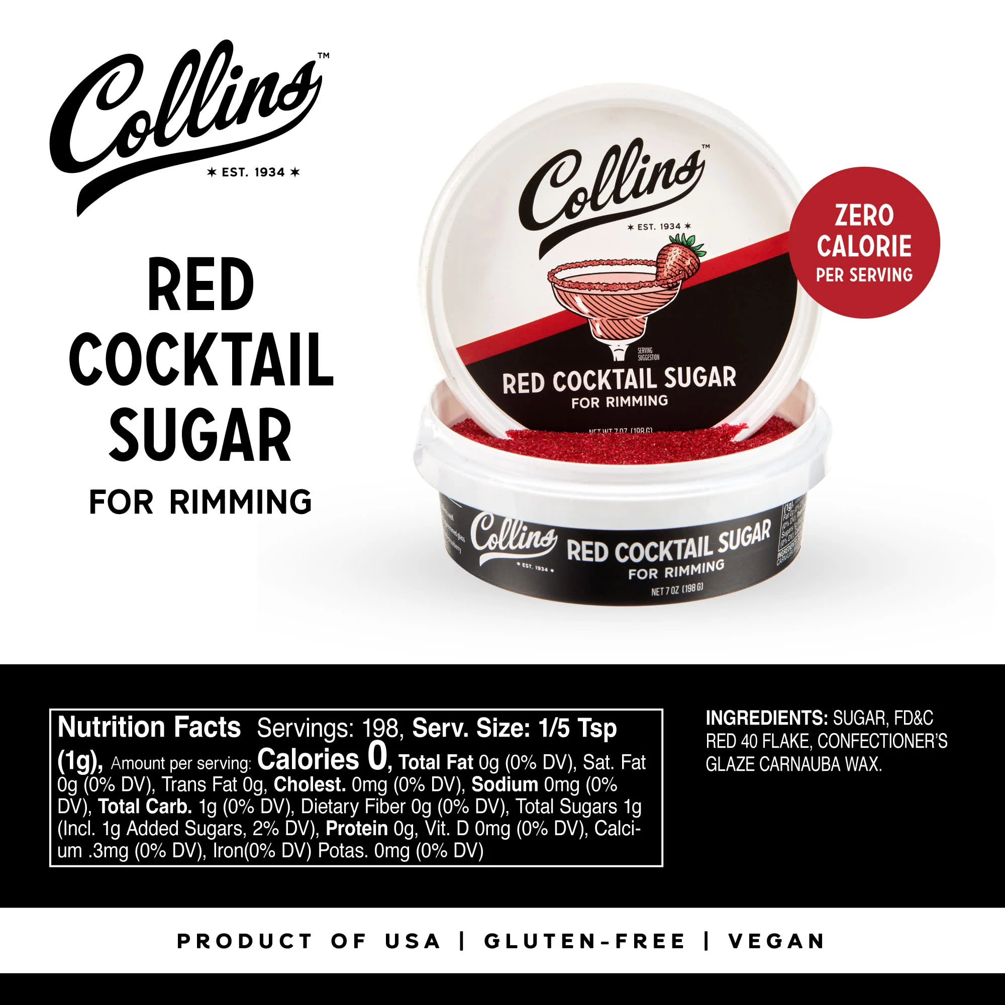 Red Rimming Sugar 7 oz - Image 5