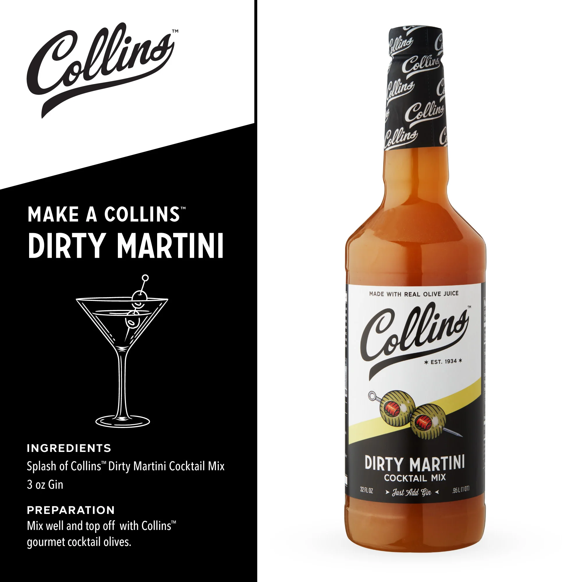 Dirty Martini Cocktail Mix 32 oz - Image 4